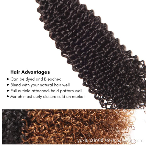 Wholesale India Human Hair Curly Cuticle Aligned Hair Bundles Natural Color Thick Bundles Remy Hair Extensions